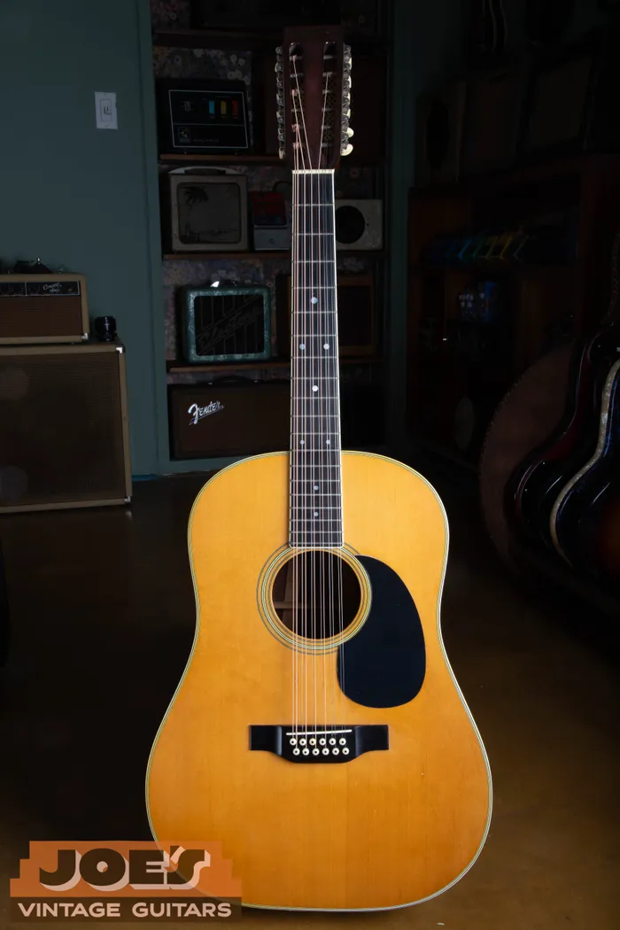 Full front of a 1969 Martin D12-35 twelve-string guitar