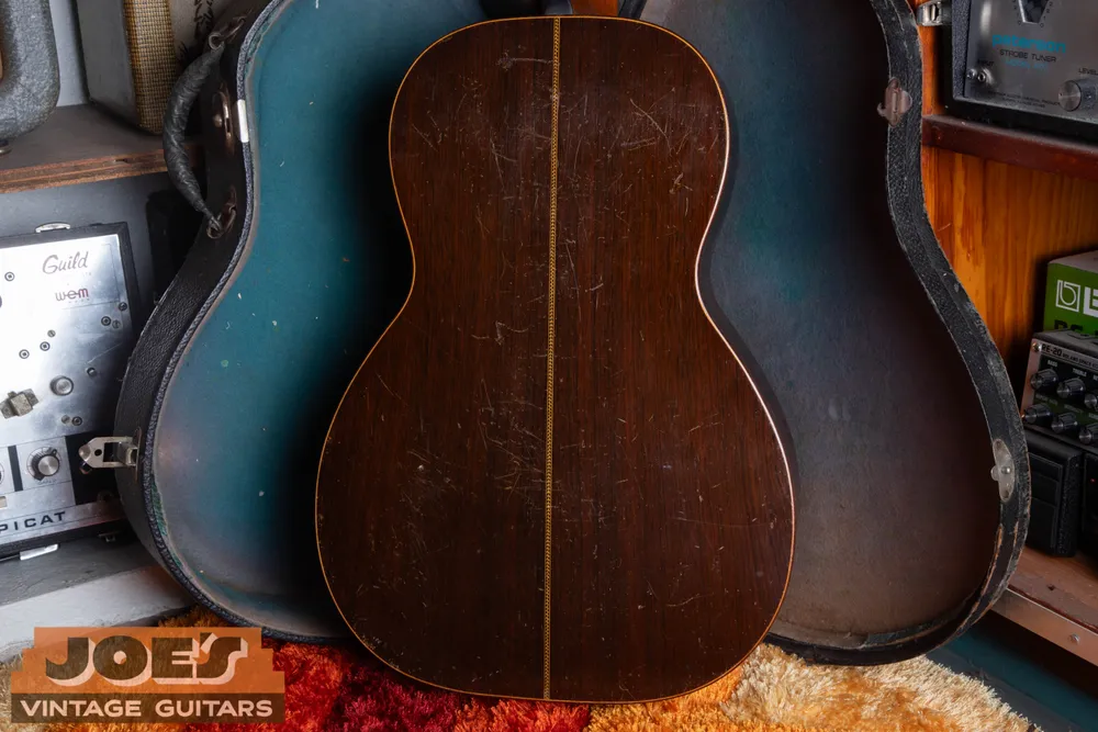 Brazilian rosewood back with center strip on Joe’s 1930 Martin 0-21