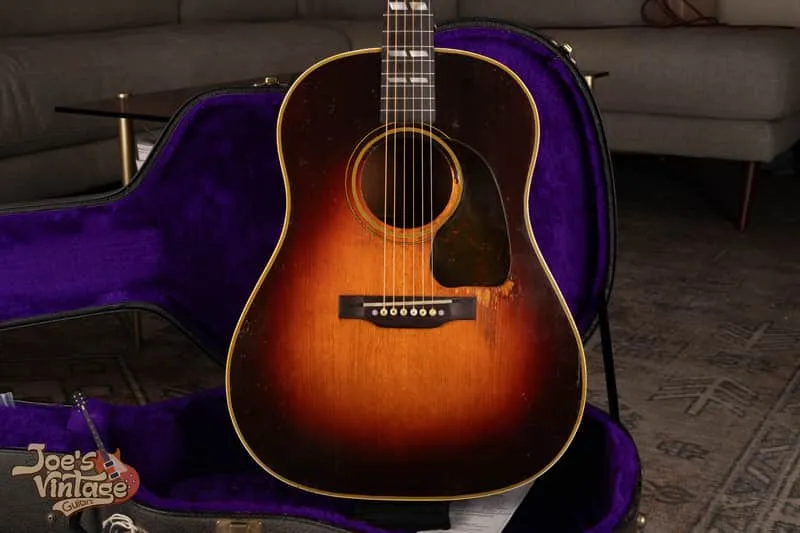 1944 Gibson Southern Jumbo with sunburst top, split parallelogram inlays and replacement bridge