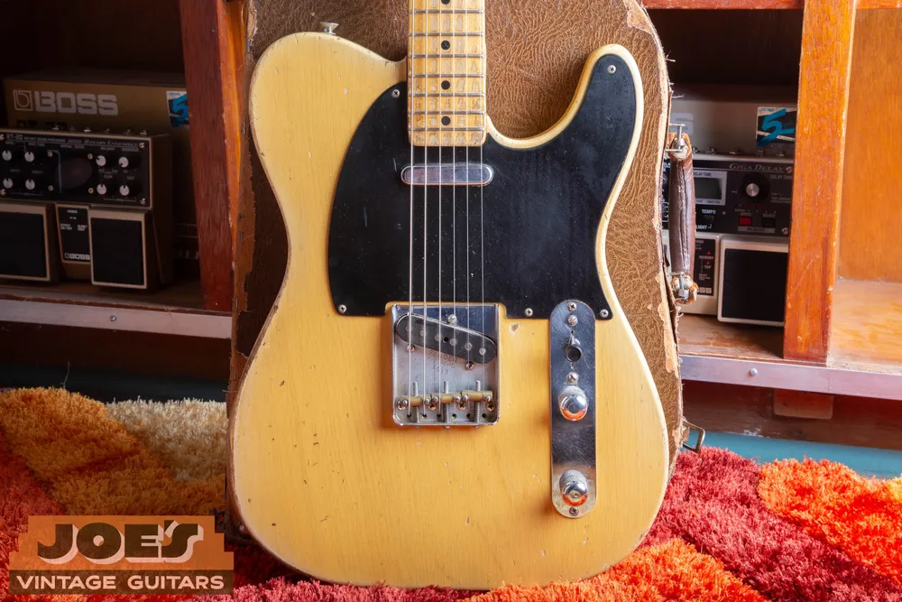 Original 1952 Fender Telecaster illustrating the blackguard platform established by the 1950 Broadcaster