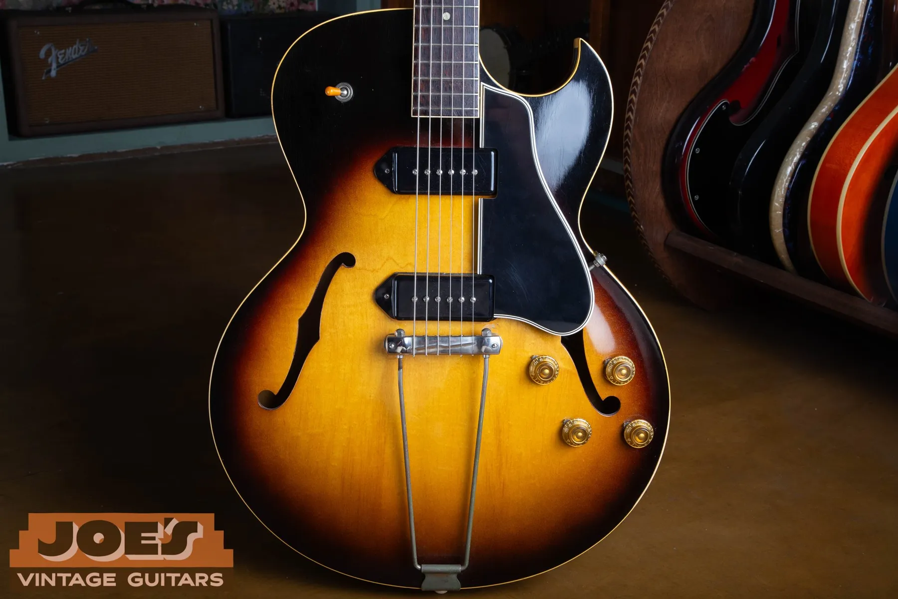 1956 Gibson ES-225TD sunburst photographed at Joe's Vintage Guitars