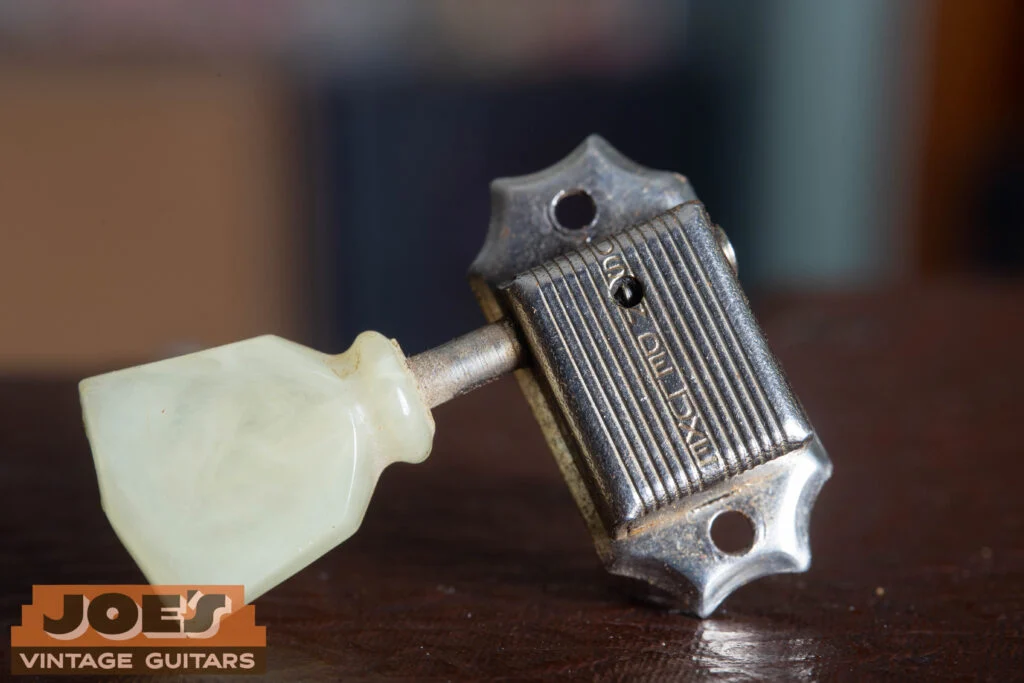 Single-line Kluson Deluxe tuner removed from a mid-1950s Gibson Les Paul Goldtop