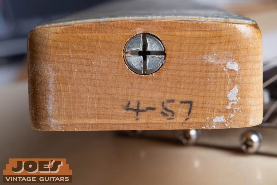 1957 Fender Esquire neck heel pencil dated 4-57 for April 1957