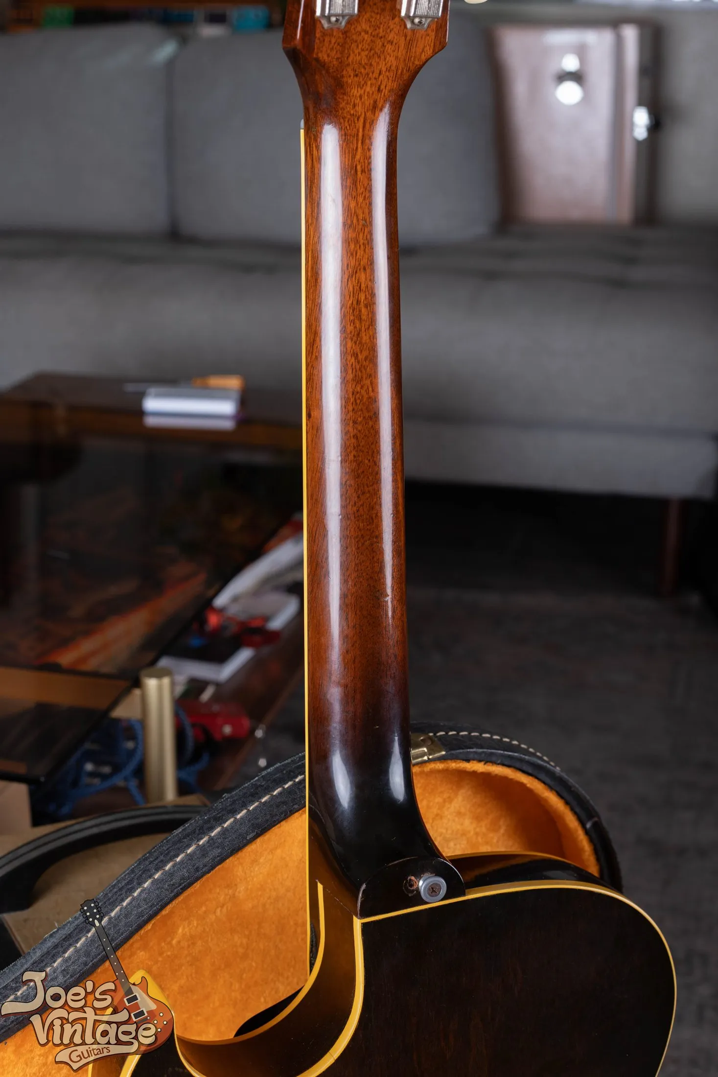 Back of a 1958 Gibson ES-225 neck and heel joint