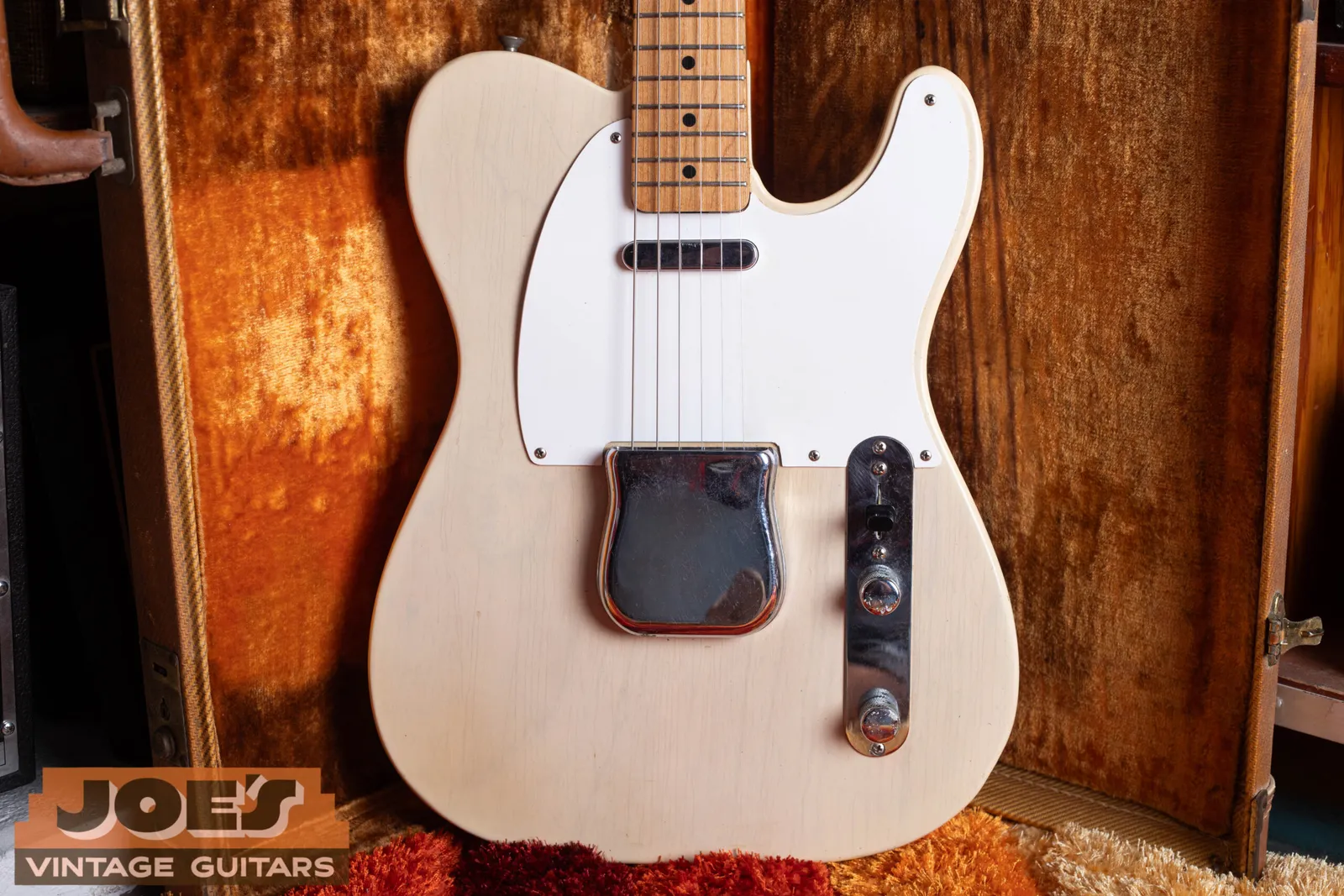 A 1959 Fender Telecaster in blonde with its single-ply white pickguard, maple neck, and chrome ashtray bridge cover