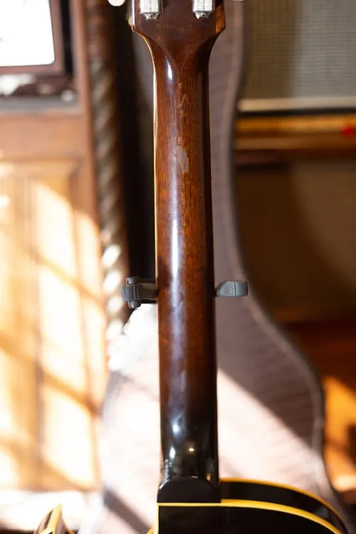 Neck heel of a 1959 Gibson ES-225 viewed from the back