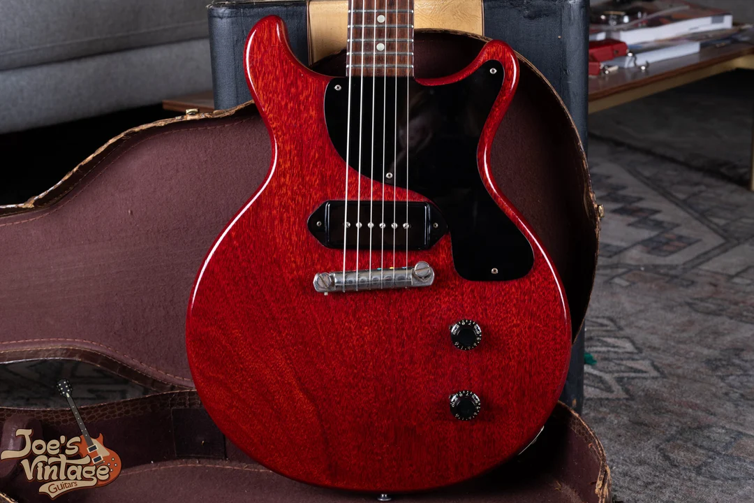 Original cherry 1959 Gibson Les Paul Junior with a rounded double-cut body