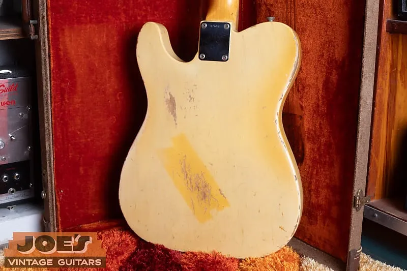Back of the 1960 Fender Telecaster with broad finish wear from decades of playing