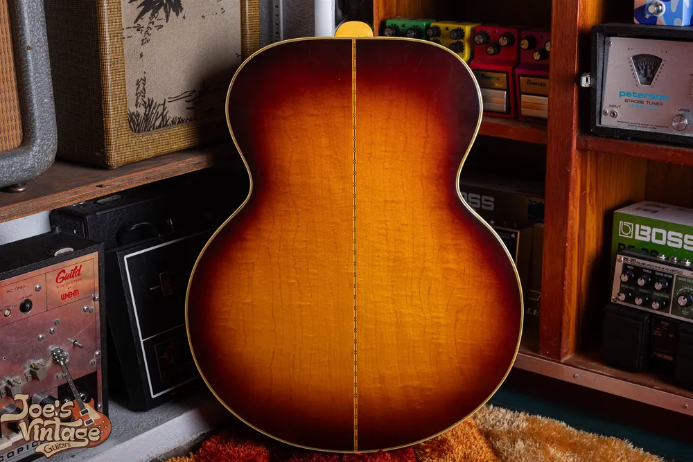 Flame maple back of a 1962 Gibson J-200