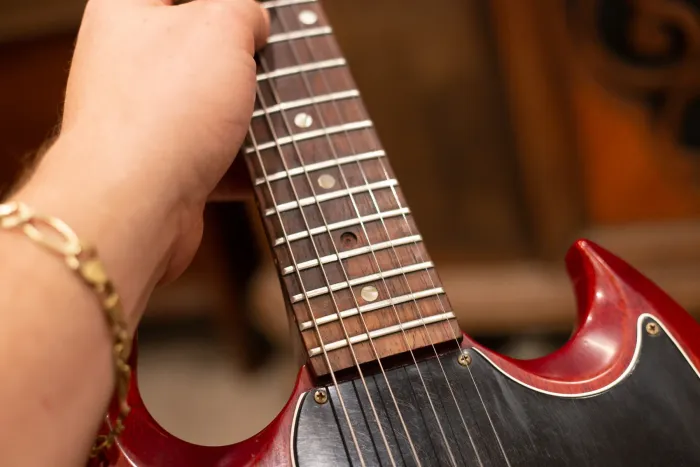 1964 Gibson SG Junior unbound rosewood fingerboard with dot markers