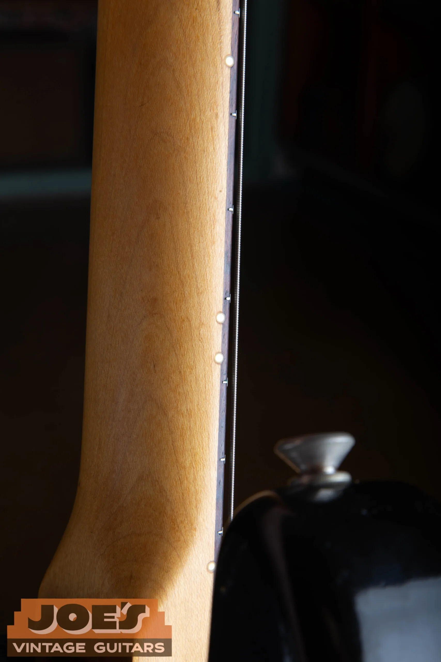 Pearloid side dots on a 1966 Fender Stratocaster neck