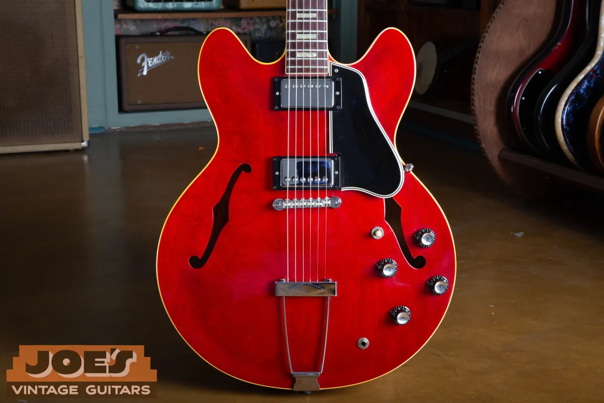 A 1966 Gibson ES-335 that was purchased as part of a large collection.