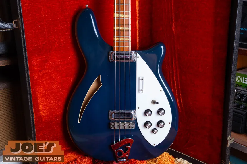 Rare 1968 Rickenbacker 4005 hollowbody bass in Azureglo, one of the most desirable Rickenbacker basses ever produced
