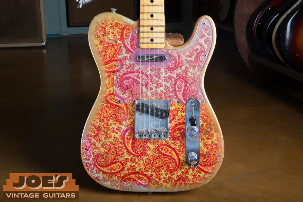 Original 1969 Fender Paisley Telecaster illustrating the special finish introduced in 1968