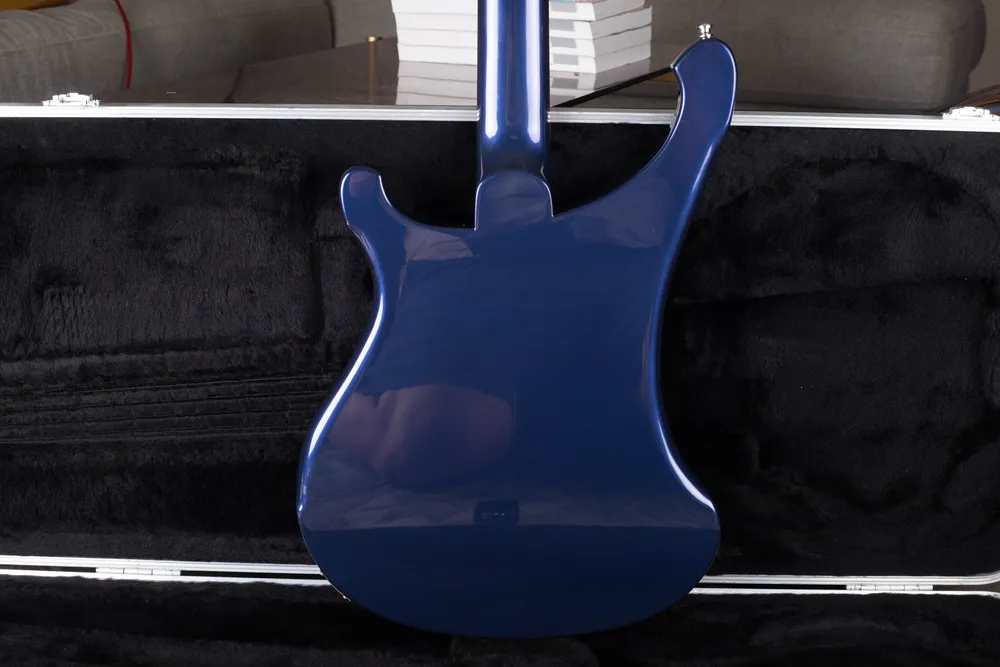 Archive 1989 Rickenbacker 4003 in blue: Body back. Photograph wear, body joins and any evidence of refinishing.