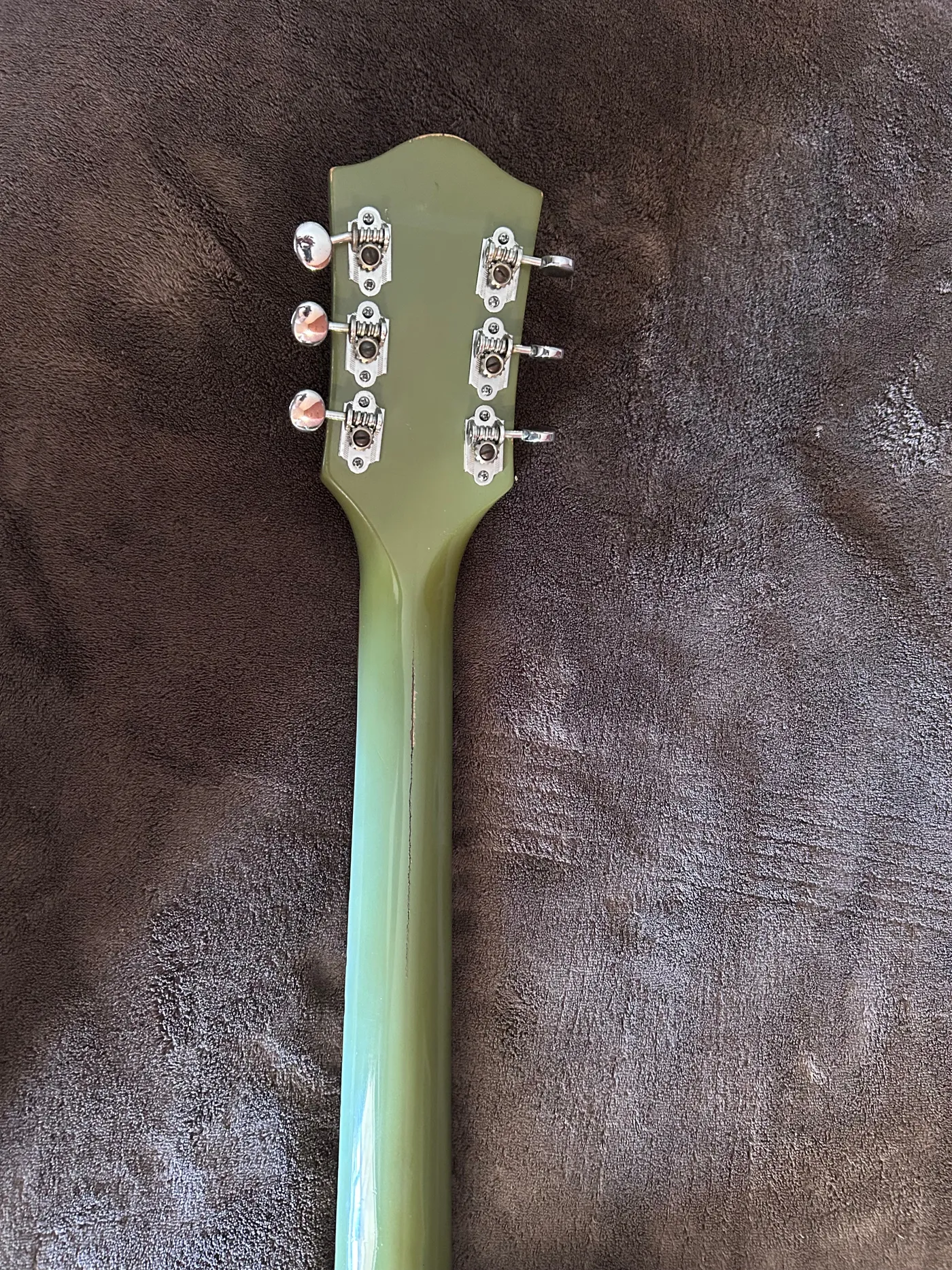 1960 Gretsch 6125 Single Anniversary showing rear headstock and neck