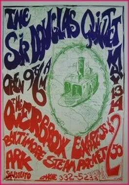 Hand lettered Baltimore Steam Packet concert poster