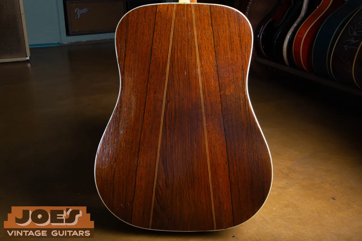 Three rosewood back sections on a 1967 Martin D-35