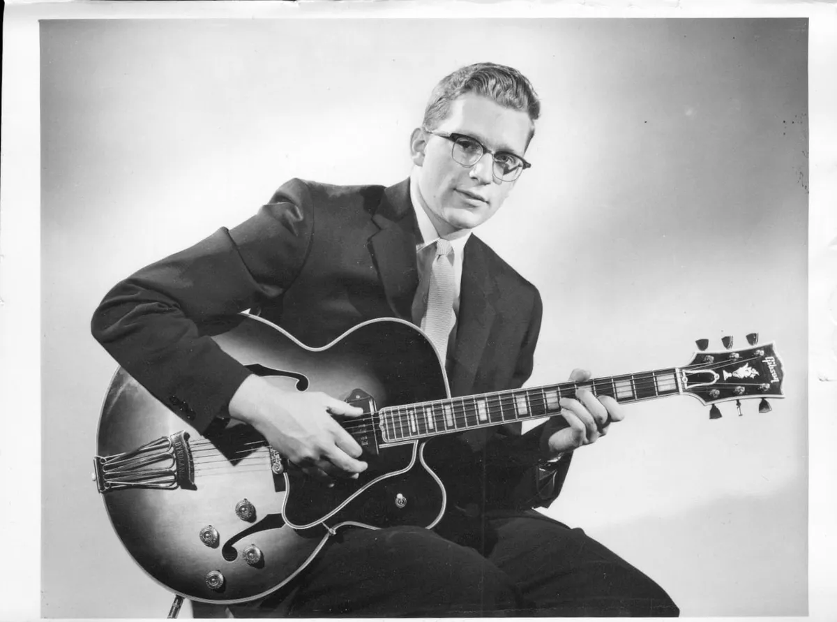 Don Majure as a teenager in 1957, holding the Gibson Byrdland he bought new with paper-route money