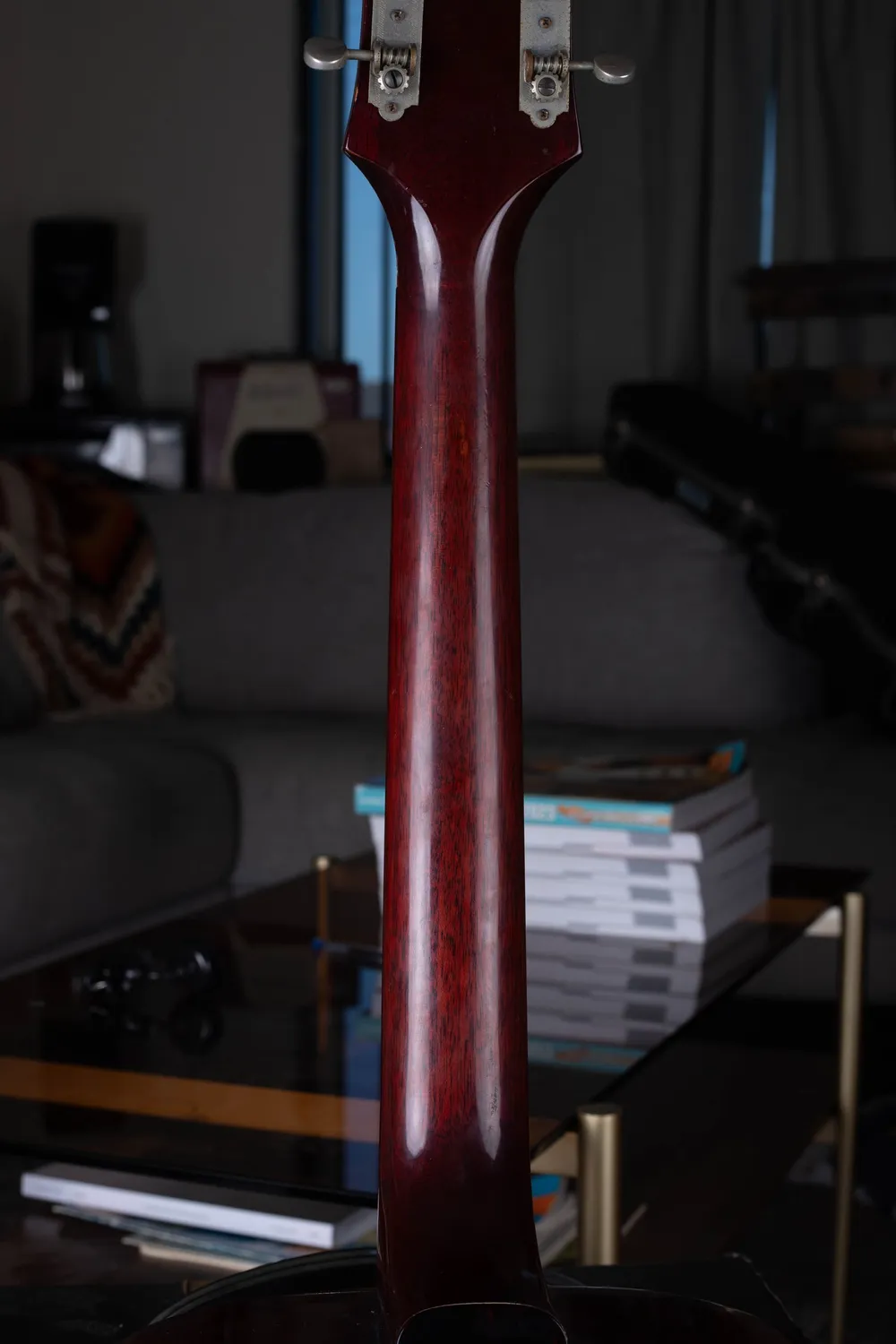 Rear neck and heel of a Guild F30