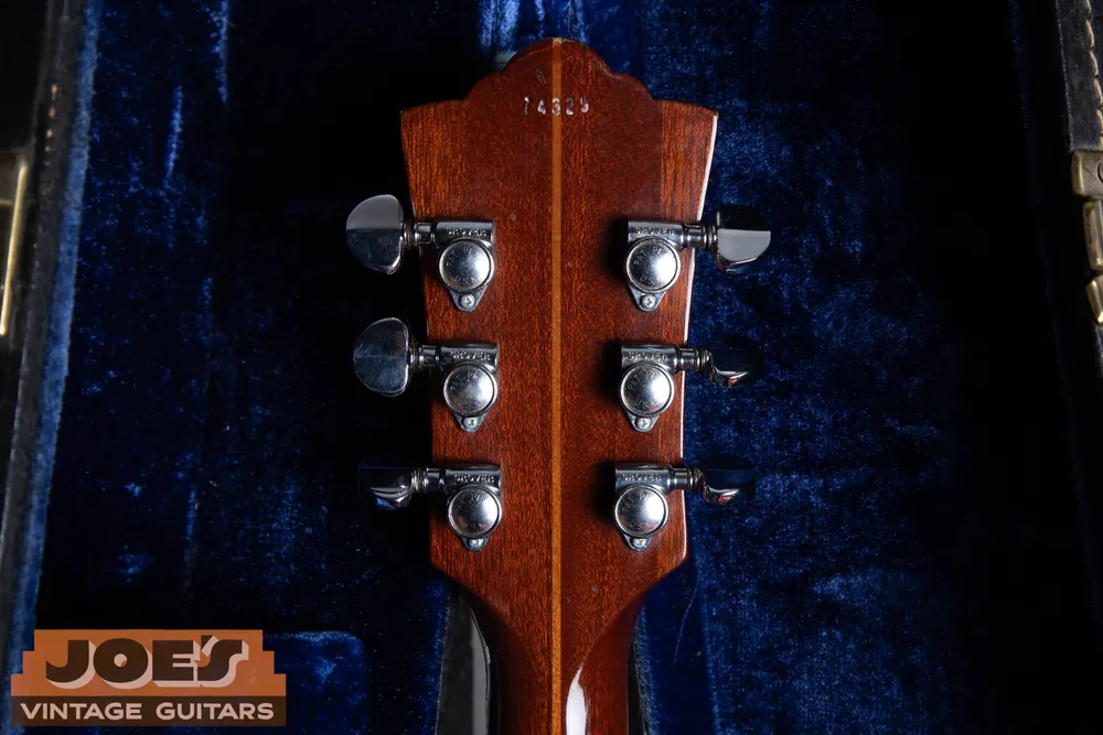 74329 stamped on the rear of the same Guild F48 headstock