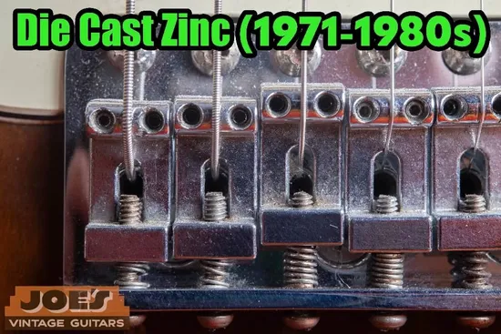 Fender Stratocaster die-cast zinc block saddles 1971 CBS era