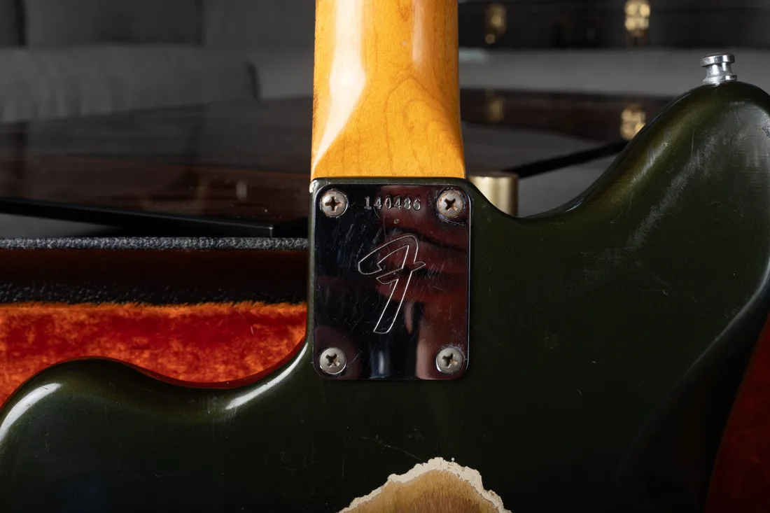 Fender F-plate neck plate with 6-digit serial number