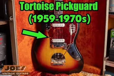 Fender tortoise-shell cellulose nitrate pickguard on Jazzmaster