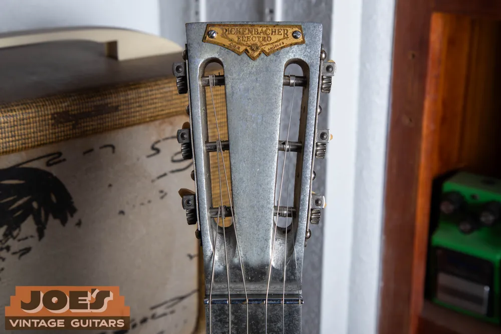 Rickenbacher Electro badge on an early Frying Pan headstock