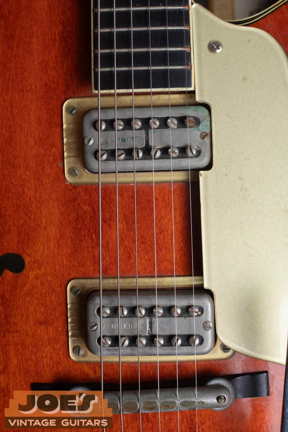 Neck and bridge Filter’Tron pickups on a single-cutaway Country Gentleman