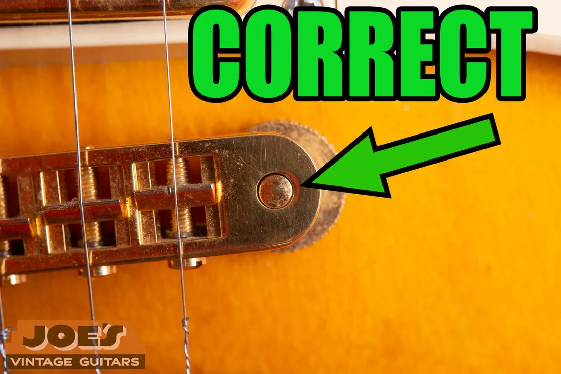Vintage Gibson ABR-1 bridge and thumbwheel detail