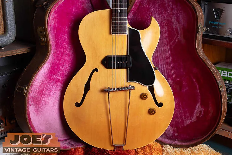 Natural finish 1958 Gibson ES-225TN body front in its case