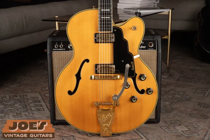 Vintage Guild X-500 archtop in blonde finish