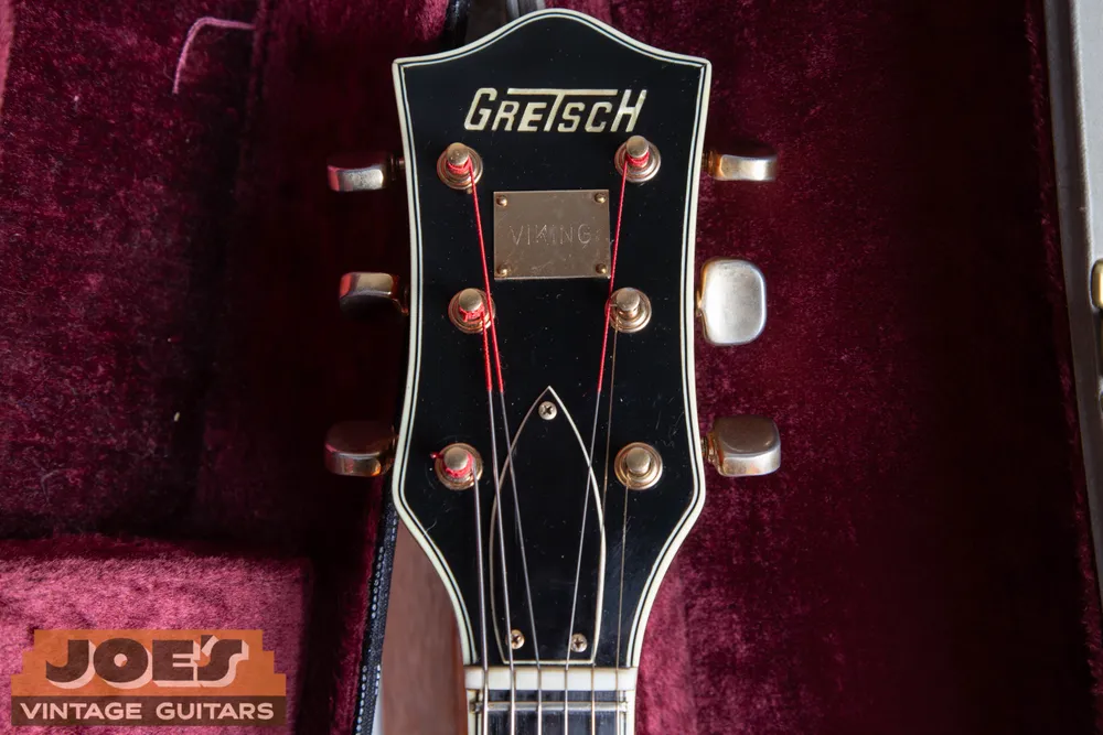 Gretsch Viking headstock with model plate