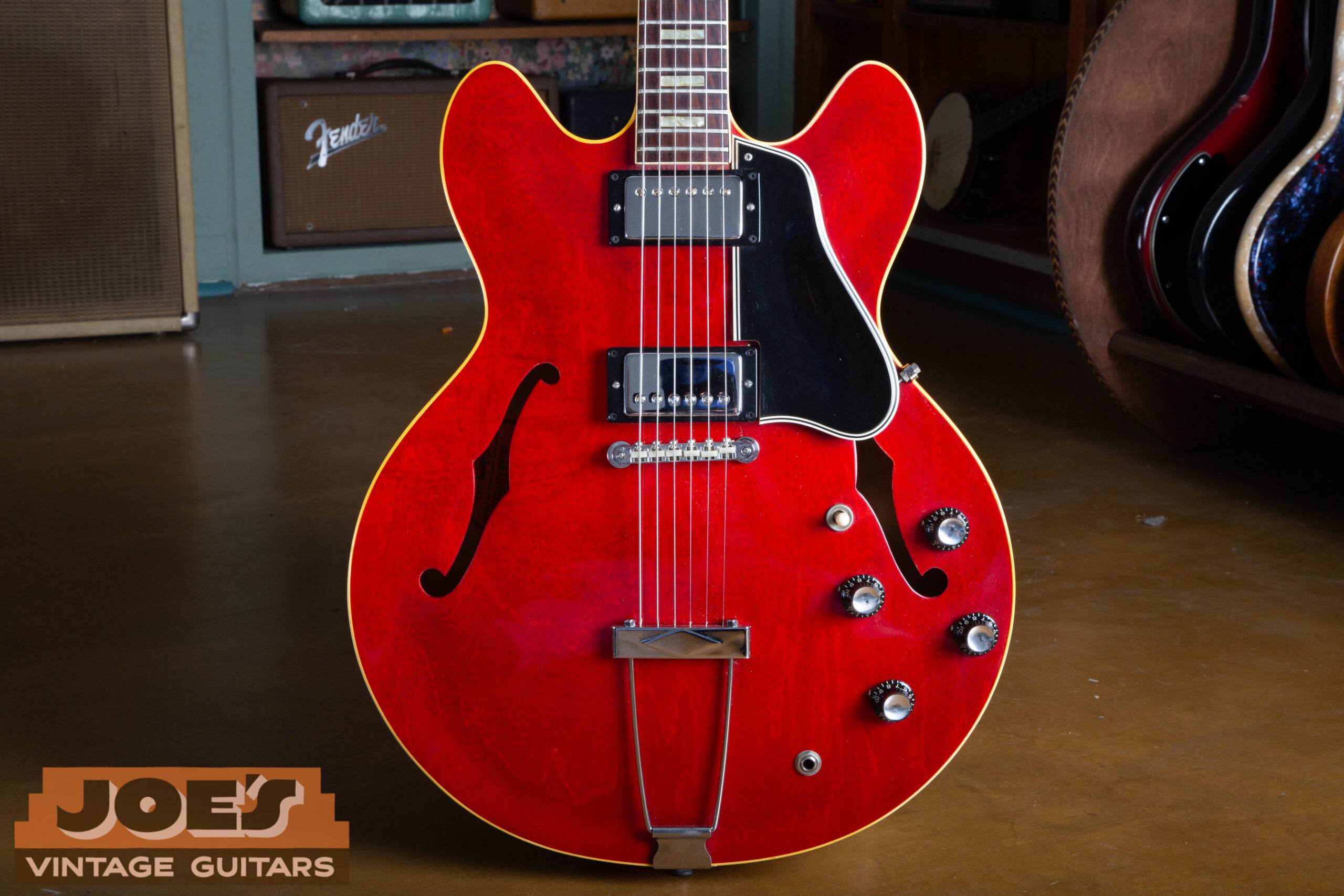 A 1966 Gibson ES-335 that was purchased as part of a large collection.