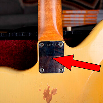 Fender neck plate serial number