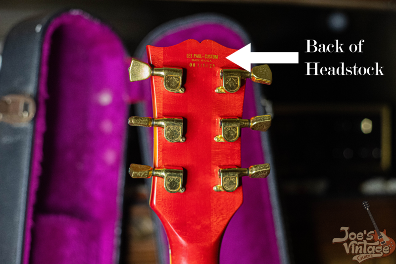 Identifier for the back of a Gibson Les Paul headstock.