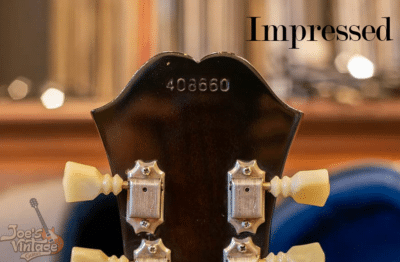 An example of a Gibson impressed serial number.