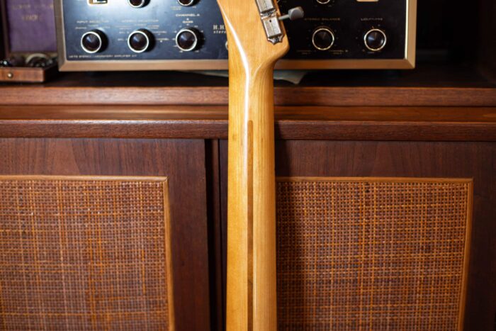 The back of the neck of the 1956 Fender Telecaster