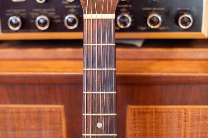 The frets on a Martin 000-18 from 1951