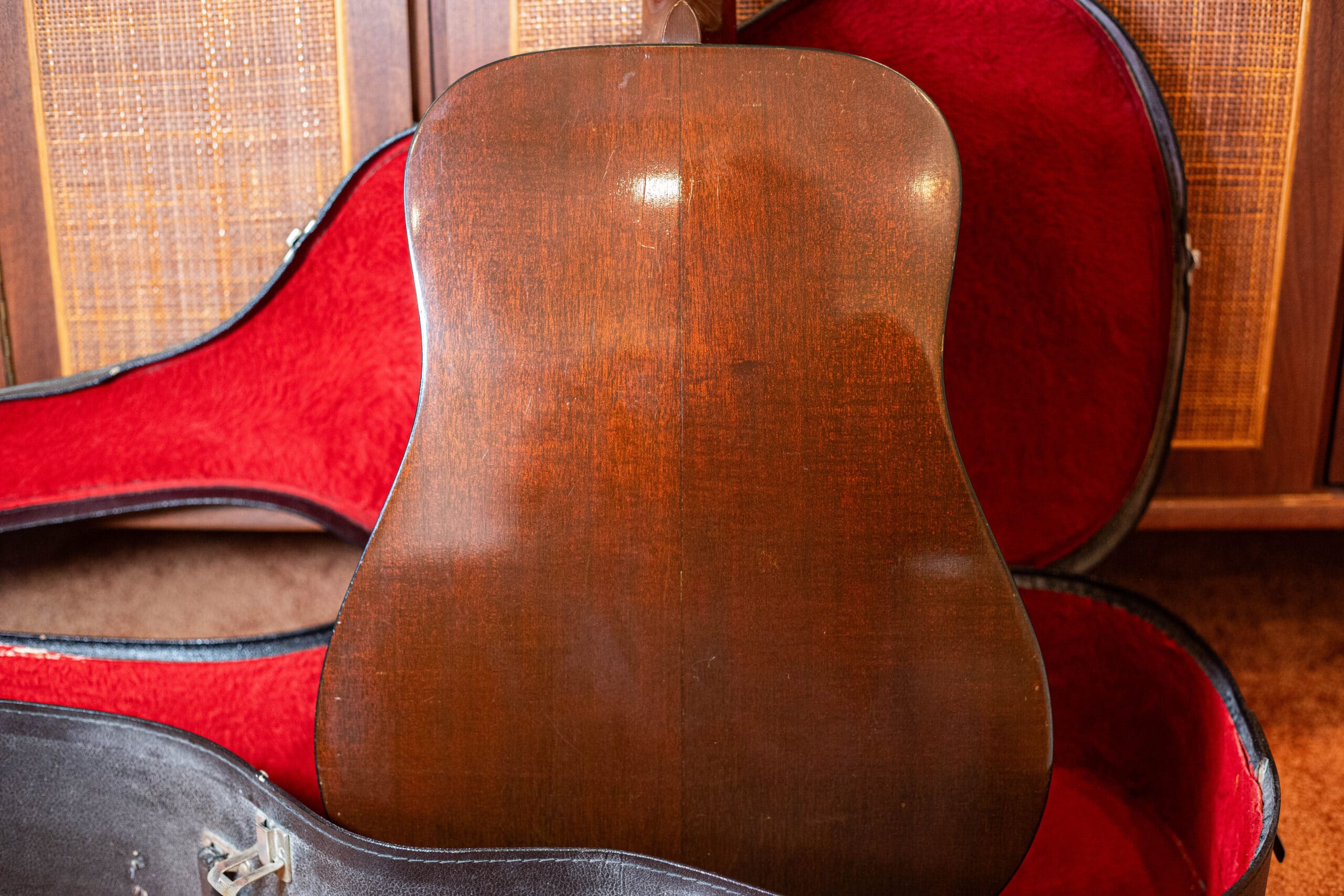 The back of the body of a 1967 Martin D-18.