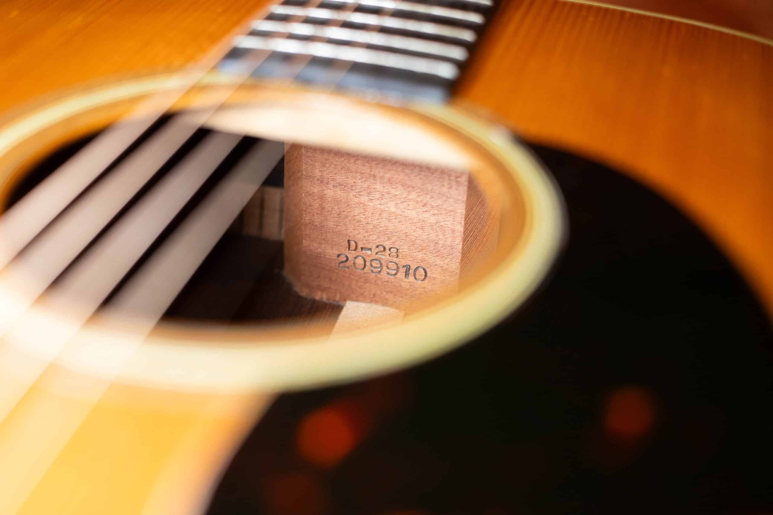 The serial number of the 1966 Martin D-28.