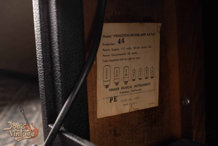 Fender Princeton Reverb 1966 - Blackface - W/ Paperwork - Image 4