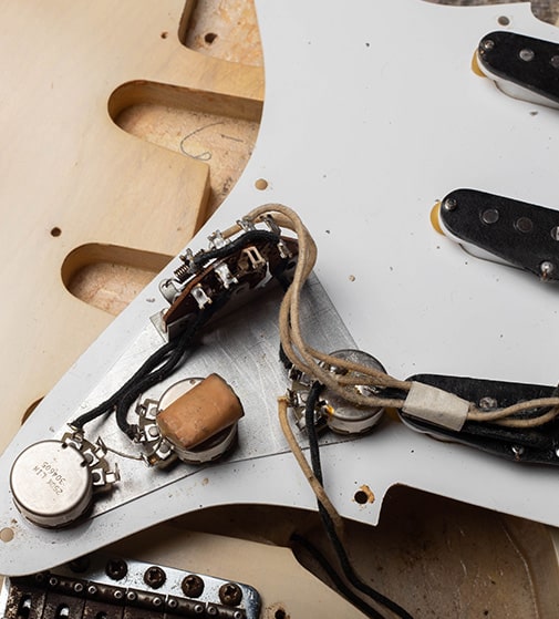 original 1956 Blonde Fender Stratocaster electronics