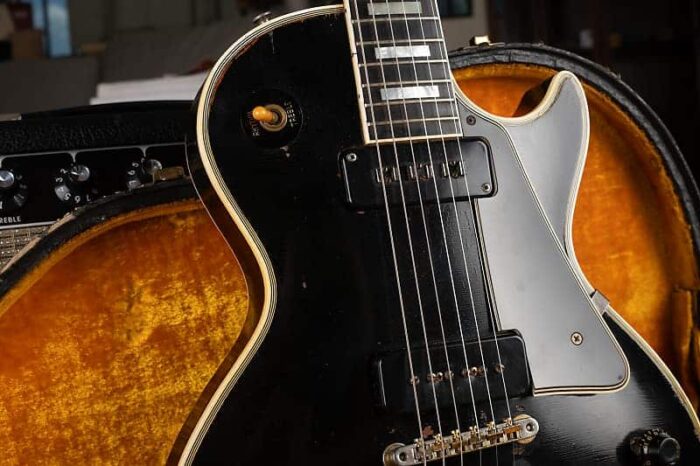 8lb 15oz! Gibson Les Paul Custom 1955 - Black - Image 4