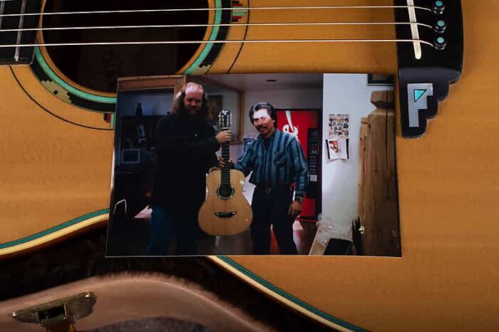 1 of 1 Pimentel 6-M Mesquite Southwest Custom Steel String 1998 - Image 16