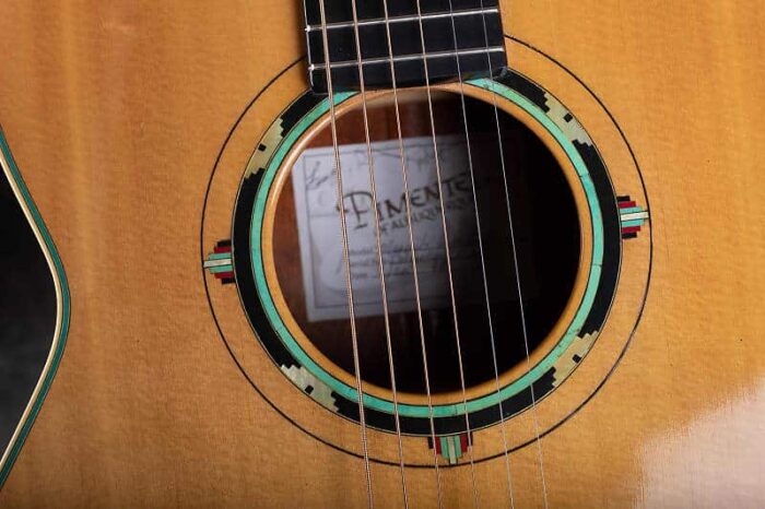 1 of 1 Pimentel 6-M Mesquite Southwest Custom Steel String 1998 - Image 7