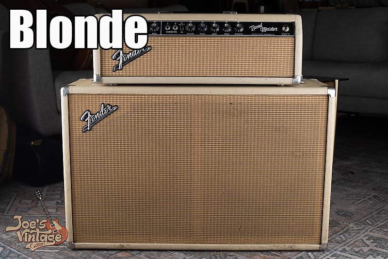 Vintage Fender amplifier with classic blonde tolex finish, a signature style from the early 1960s era