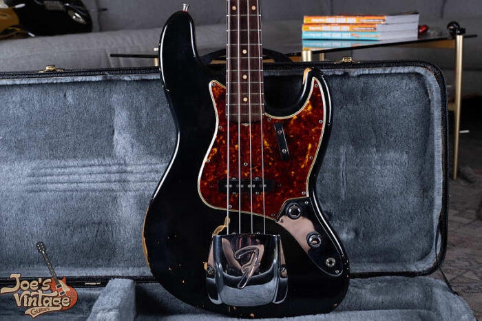 Fender Stack Knob Jazz Bass 1961 - Black Refinish - Image 22
