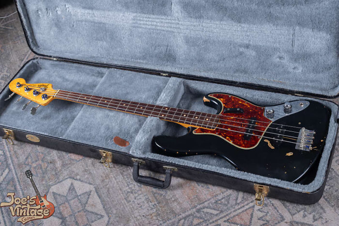 Fender Stack Knob Jazz Bass 1961 - Black Refinish - Image 4